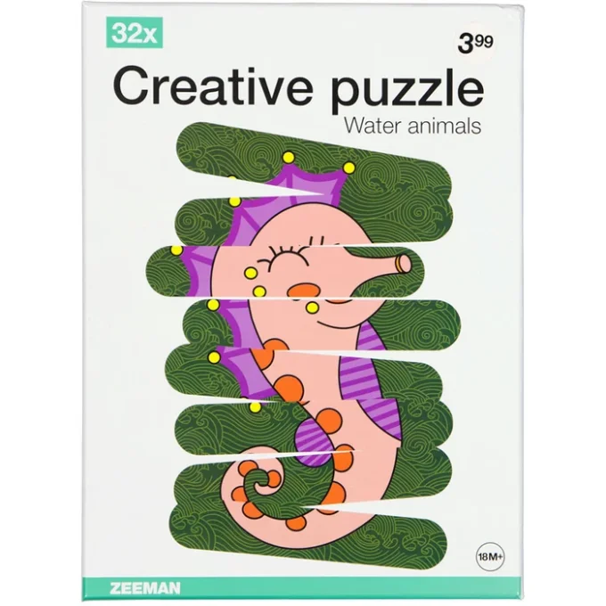 Creative Puzzle, water animals