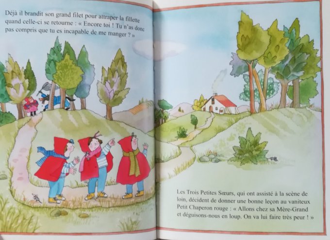 Camomille et les trois petites sœurs chez les le petit chaperon rouge