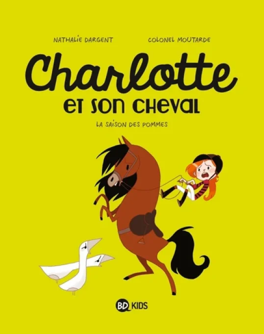 Charlotte et son cheval, la saison des pommes