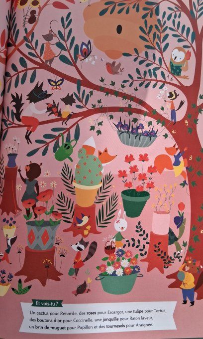 Cherche et trouve avec facteur écureuil et ses amis de la forêt