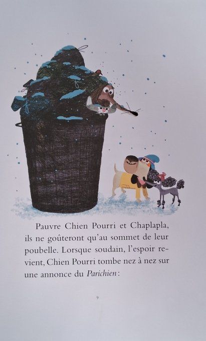Chien Pourri fait du ski
