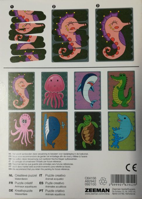 Creative Puzzle, water animals