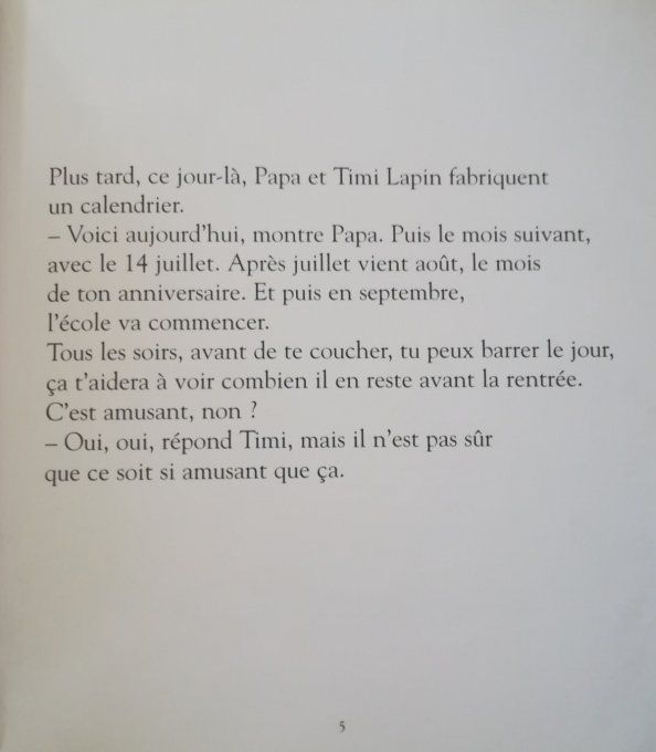 Timi lapin, Déjà la rentrée !