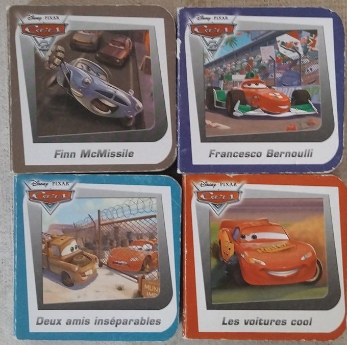 Lot 4 mini livres cars