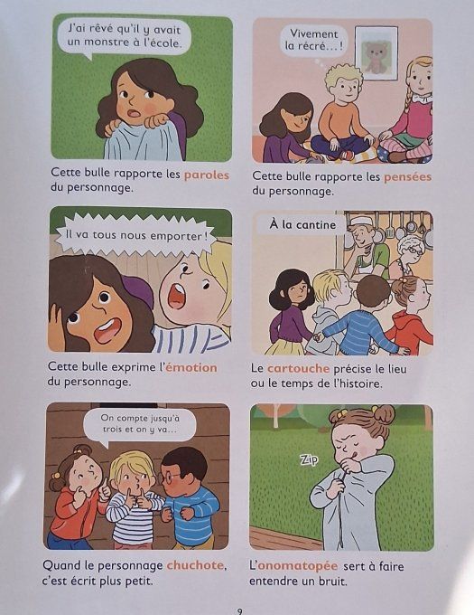 Je commence à lire en BD un monstre à l'école CP