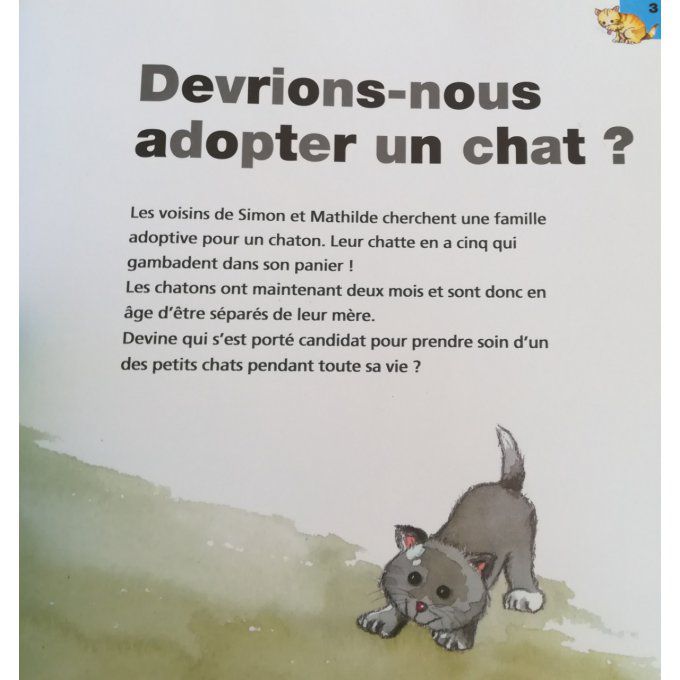 Je prends soin de notre nouveau chat