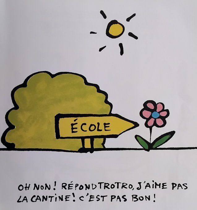 L'âne Trotro va à la cantine
