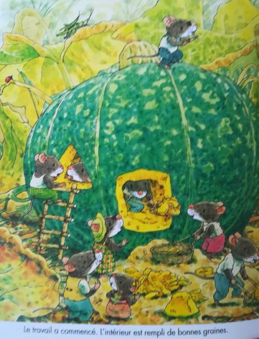 La famille souris et le potiron