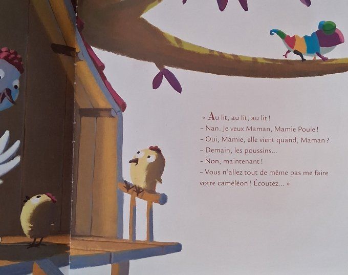 Le caméléon qui cherchait sa maman, mamie poule raconte