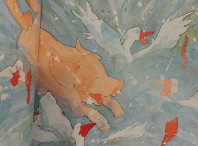 Le cochon dans la mare