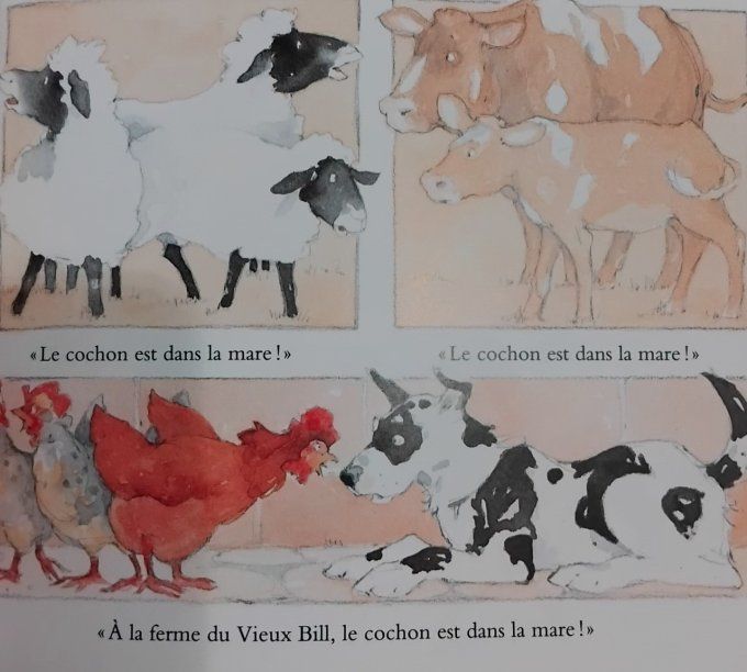 Le cochon dans la mare