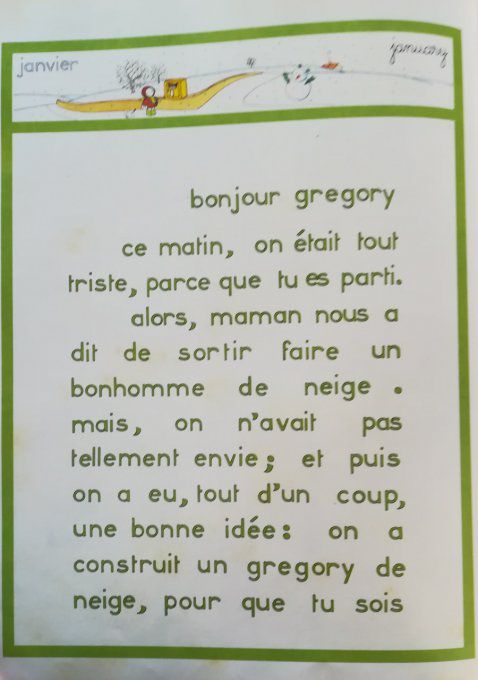 Le grand livre d'Emilie, lettres d'Emilie à Grégory