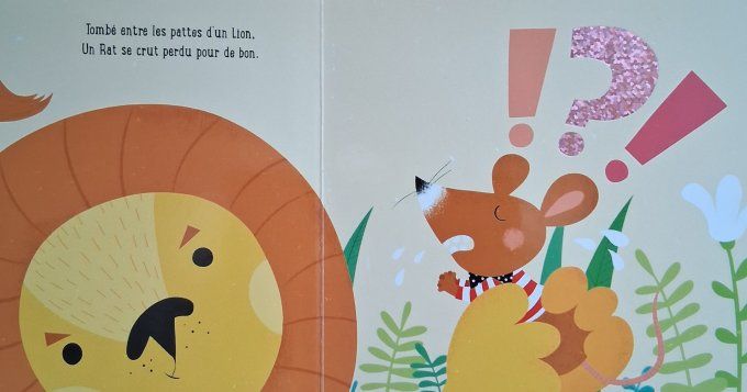 Le lion et le rat, mes jolies fables à toucher