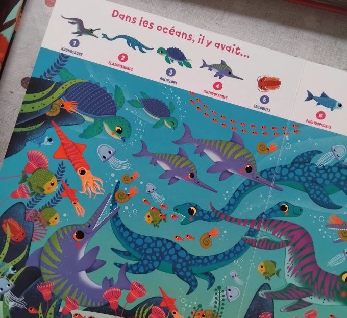 Cherche, trouve et compte jusqu'à 10, les dinosaures