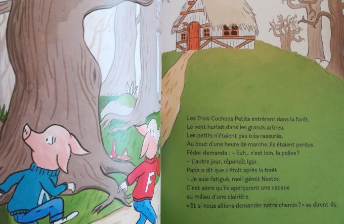 Les trois cochons petits et le méchant grand loup