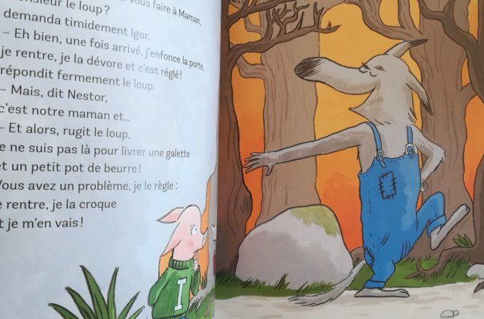 Les trois cochons petits et le méchant grand loup