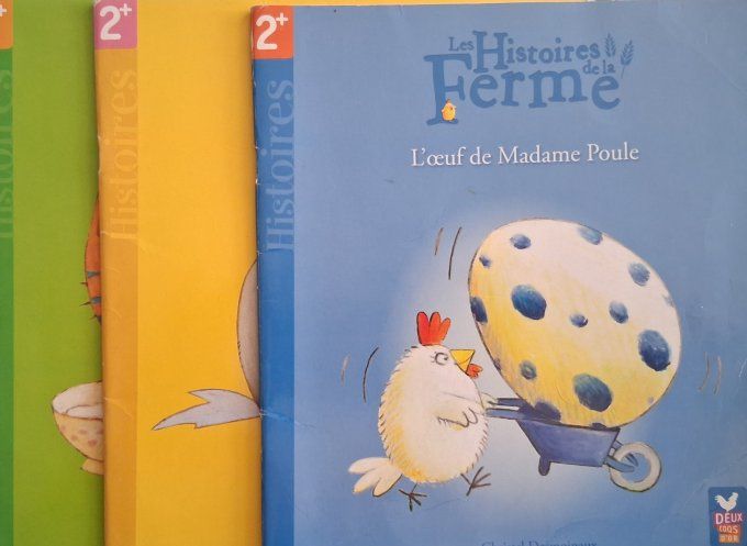 Lot de 3 livres histoires de la ferme