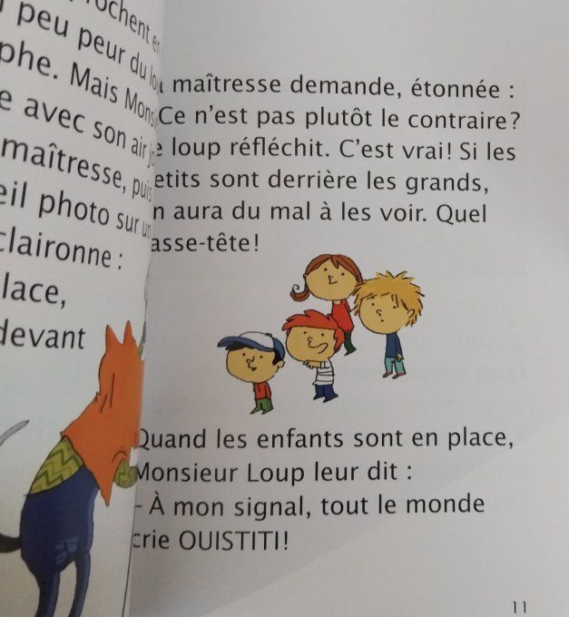 M. loup toujours prêt, attention oustiti, CP