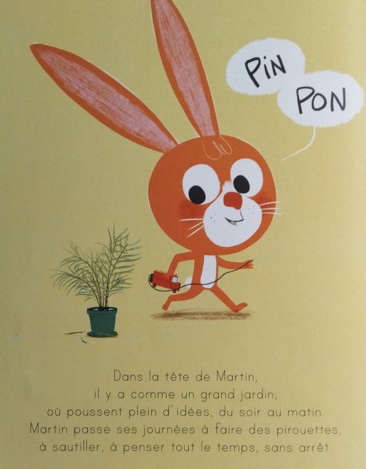 Martin le lapin a trop de choses dans la tête
