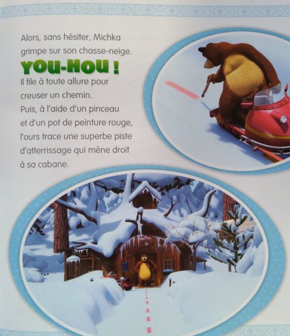 Masha et Michka bataille de boules de neige