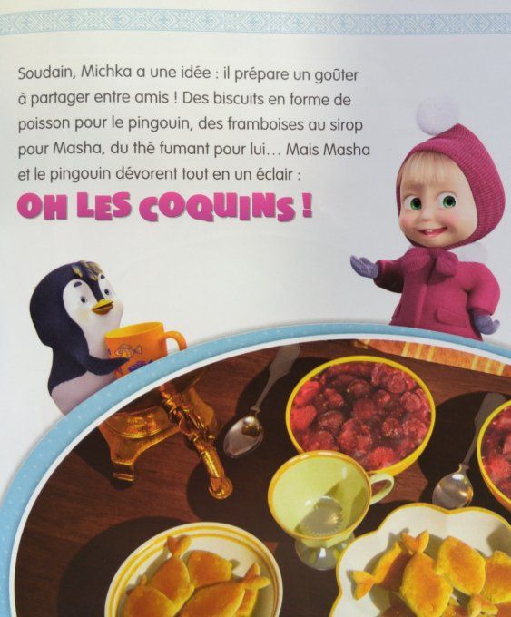 Masha et Michka bataille de boules de neige
