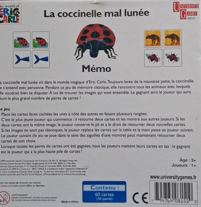 Memo la coccinelle mal lunée