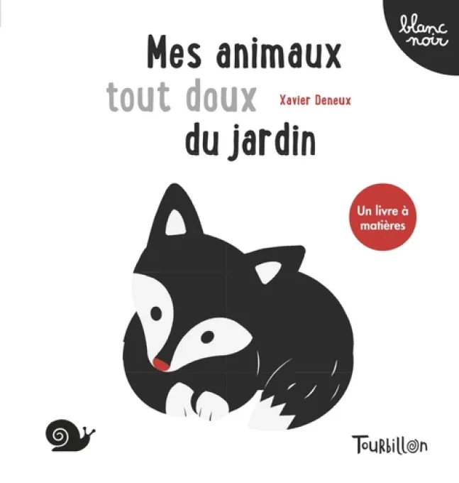 Mes animaux tout doux du jardin blanc/noir