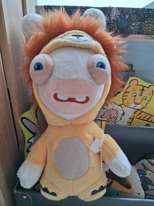 Peluche lapin crétin lion