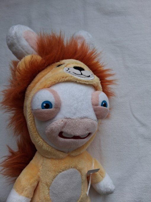 Peluche lapin crétin lion