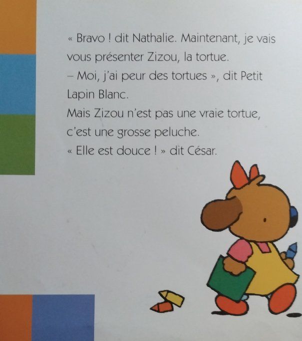 Petit lapin blanc à la maternelle