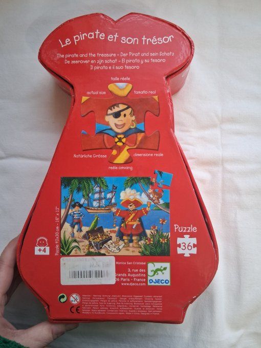 Puzzle le pirate et son trésor 36 pièces