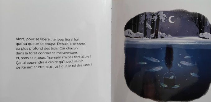 Renart et la pêche à la queue, mes p'tits contes