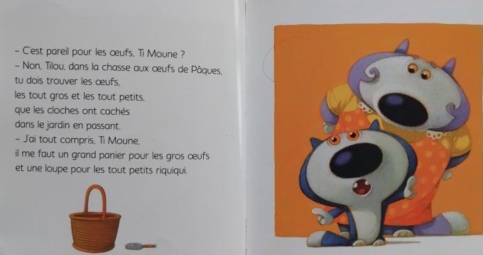 Tilou bleu veut être chercheur d'oeufs