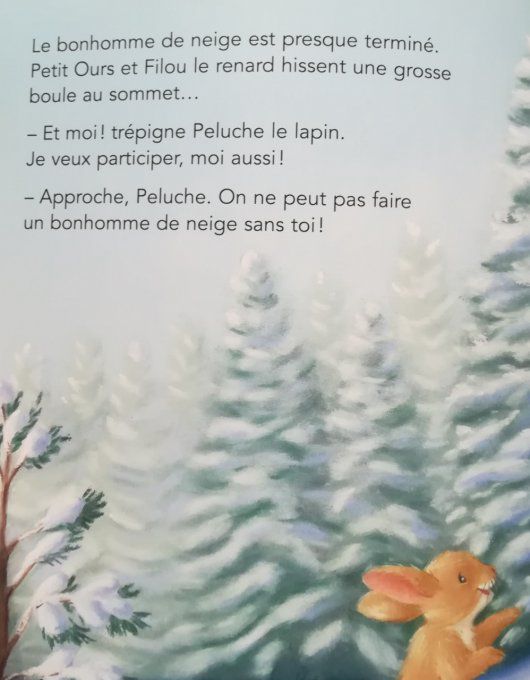 Un câlin pour le bonhomme de neige