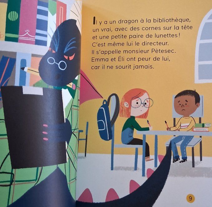 Un dragon à la bibliothèque pour le CP