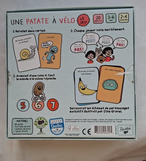 Une patate à vélo