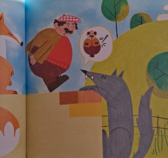 Une poule sur un mur